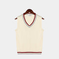 Stone - Sleeveless Knitted V-Neck Sweater
